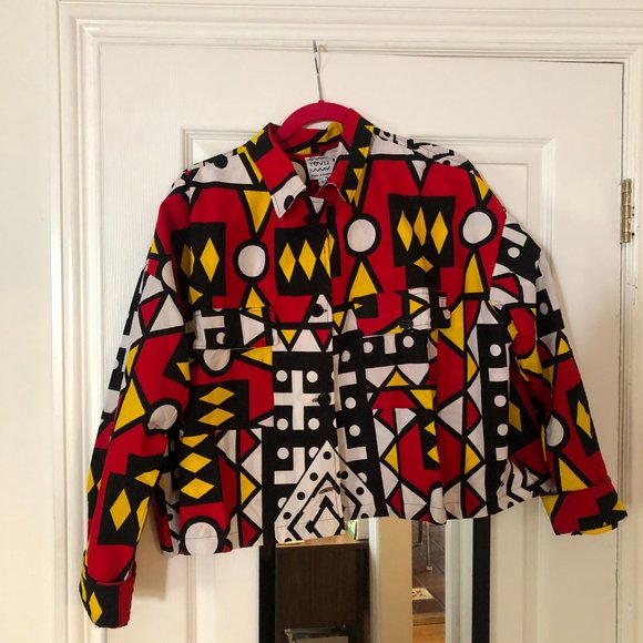 NWT Yevu Crop Jacket in Geo sz XL - Picture 8 of 8